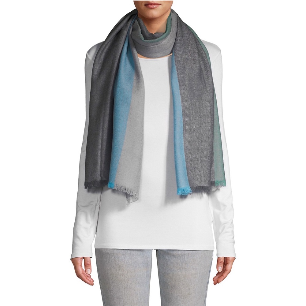 La Fiorentina Wool Colorblock Scarf